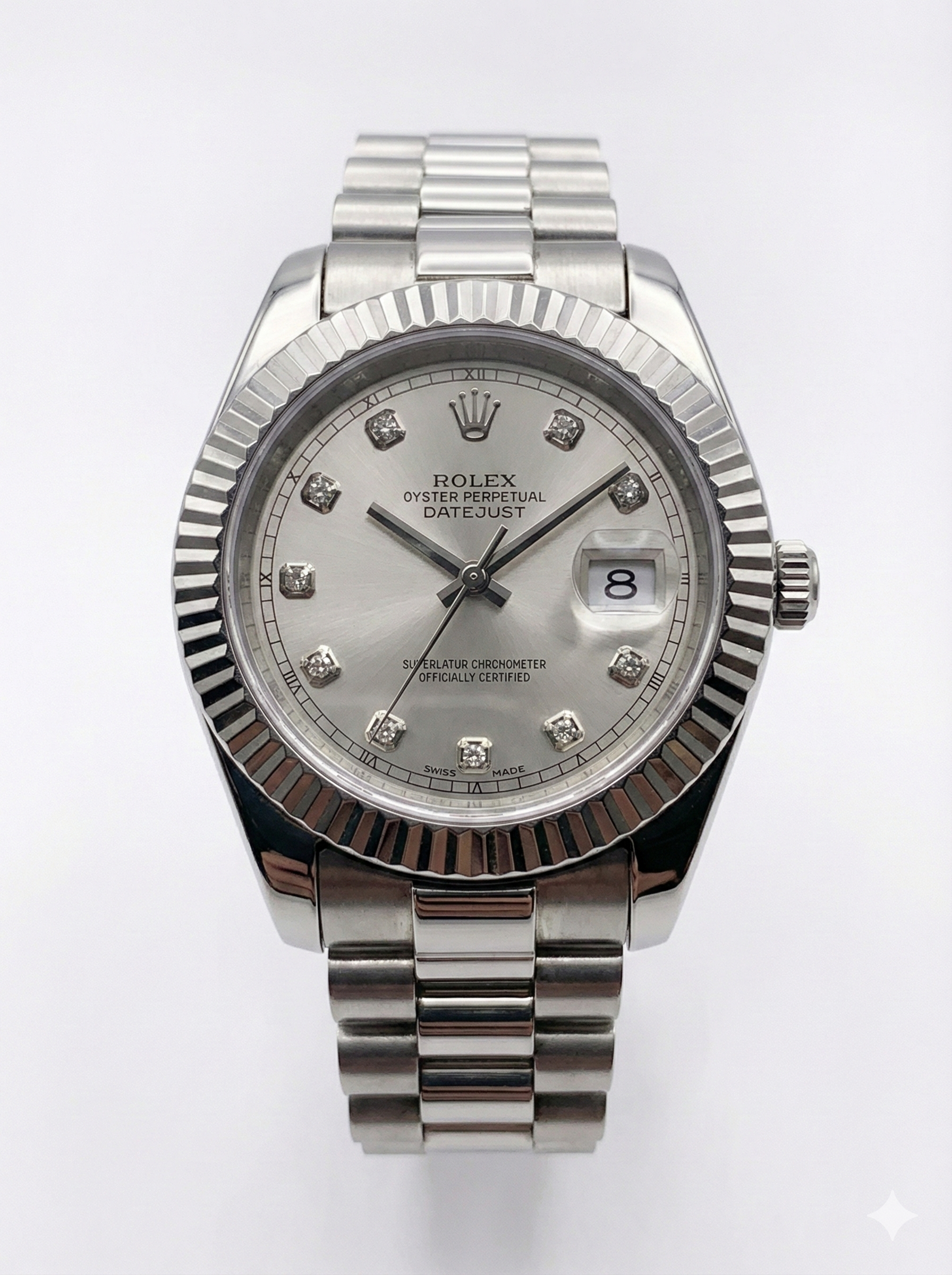 Rolex white dial with jubilee chain