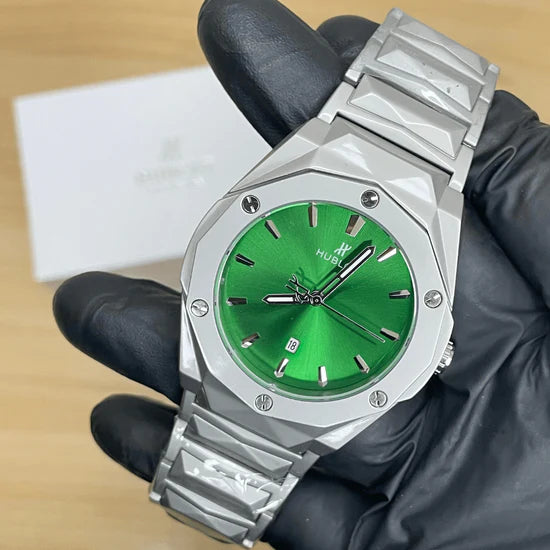 HUBLOT DIAMAND CUT DESIGN WITH JAPAN MOVEMENT