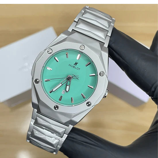 HB Premium Watch - Luxury Diamond Cut Chain - Tiffany Dial