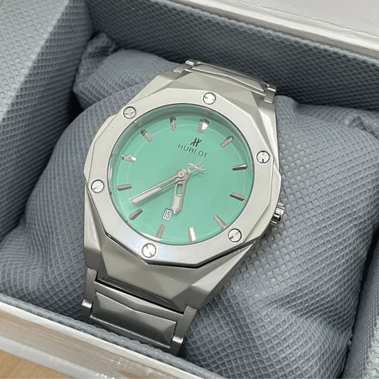 HB Premium Watch - Luxury Diamond Cut Chain - Tiffany Dial