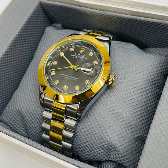 ROLEX GOLDEN BLACK TWO-TONE CHAIN