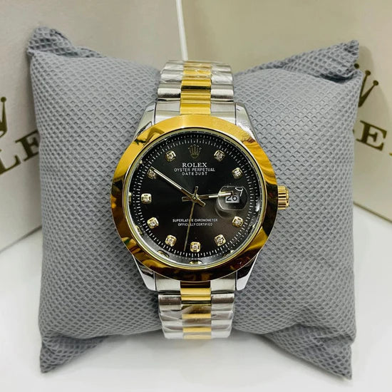ROLEX GOLDEN BLACK TWO-TONE CHAIN