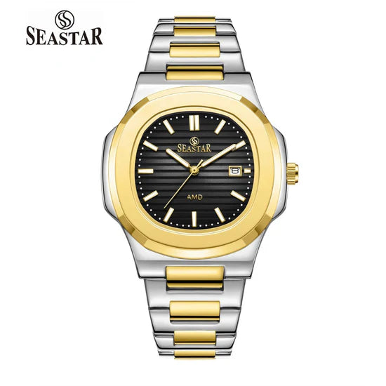 Seastar Two tone  Original Watch for Men's - black golden