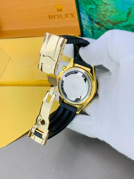 ROLEX BLACK DIAL DAYTONE RUBBER STRAP