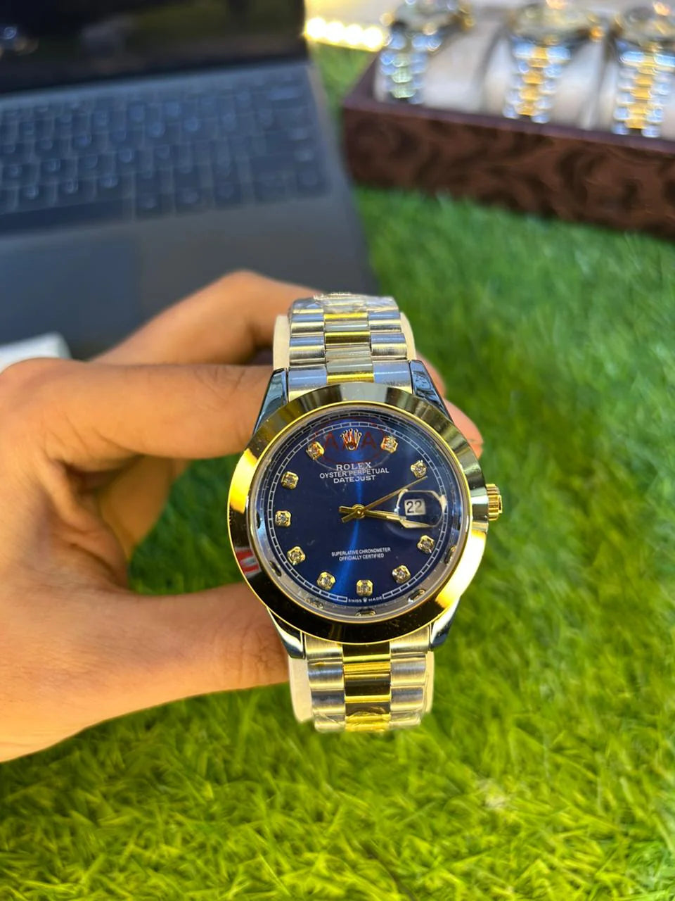 ROLEX JUST DATE WITH TO TOUN CHAIN