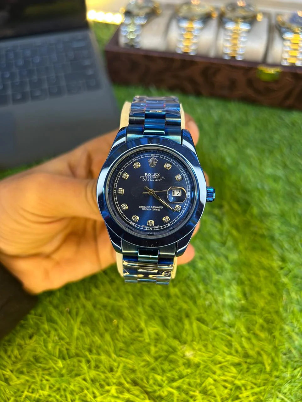 ROLEX JUST DATE WITH TO TONU CHAIN PREMIUN QUAILTY