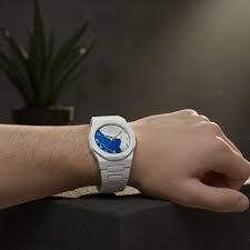 Arabic Aura Watch - WHITE & BULE